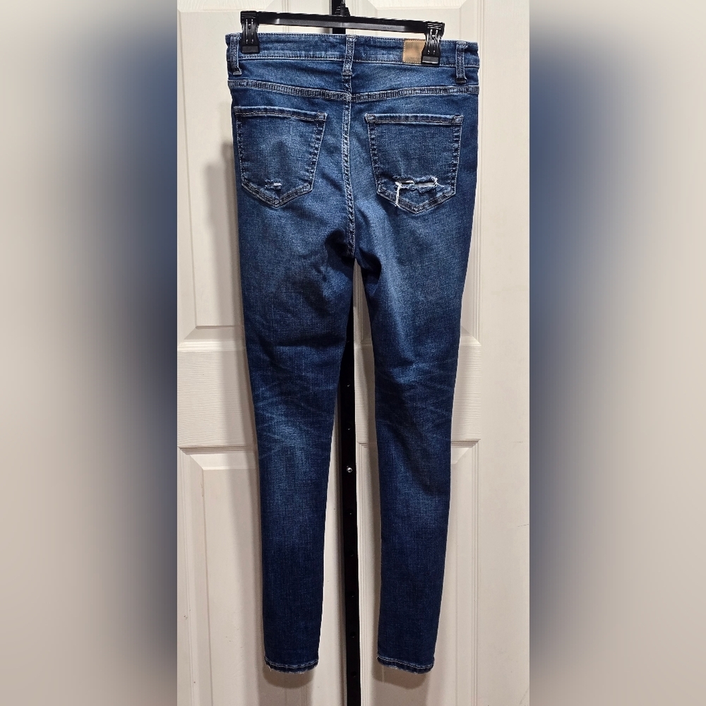 BKE Parker Distressed High Rise Skinny Blue Jeans Size 26 - Picture 3 of 12